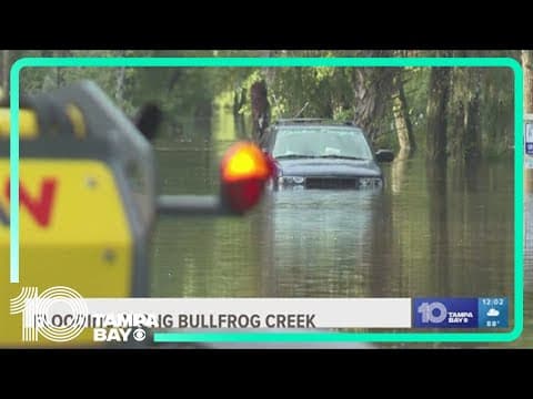Bullfrog Creek floods Hillsborough after Hurricane Debby