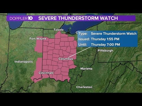 Tracking severe weather in central Ohio: Thunderstorm watches in effect until 7PM