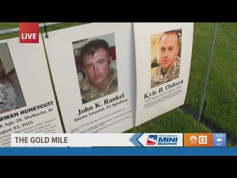 'The Gold Mile' in Mini-Marathon honors fallen service members, surviving families
