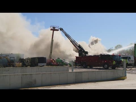Fire at west side towing company