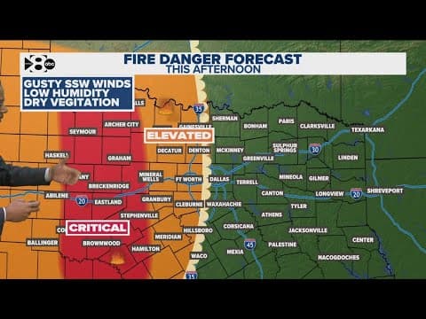 DFW Weather: Chances for severe storms and increased fire risks