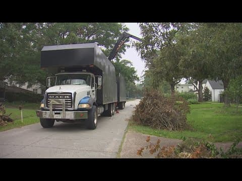 City of Houston collection crews continue to pick up debris from storms
