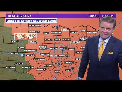 DFW Weather | Heat advisory likely in effect all week long in 14 day forecast