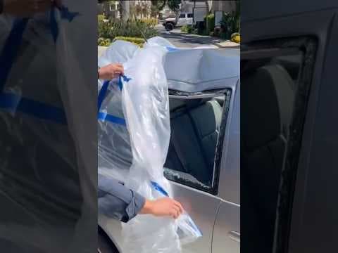 This streetlight fell onto a car and destroyed it but neighbors say it’s not the first time