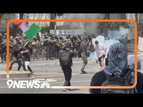 National Guard faces off with protesters hours after arriving in Los Angeles on Trump's orders