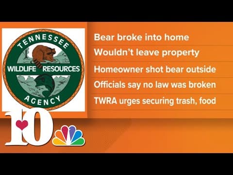Elderly man shoots and kills bear after it breaks into his Tennessee home