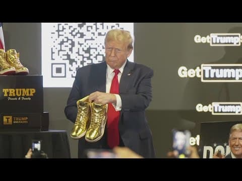 Trump unveils branded shoe line at 'Sneaker Con'