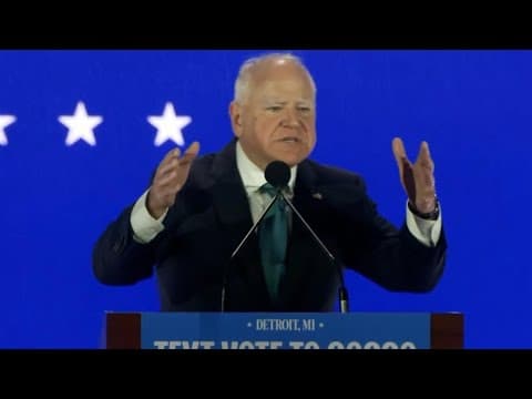 Tim Walz full speech at campaign event in Detroit, MI (Nov. 4, 2024)