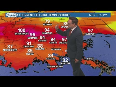 New Orleans Weather: Another very hot feeling day
