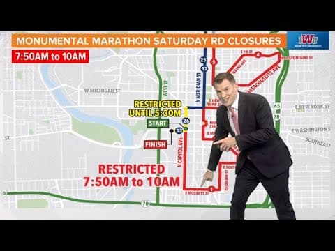 2024 Monumental Marathon: Weather forecast, road closures around Indianapolis