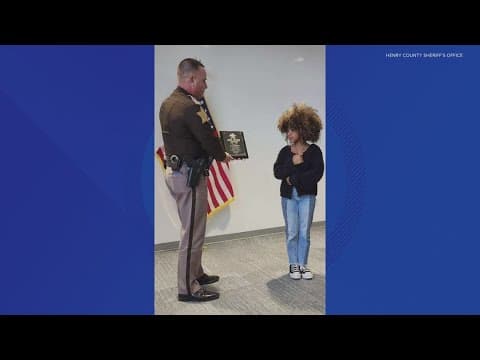 10-year-old Indiana girl receives "Life Saving Award" from Henry County Sheriff