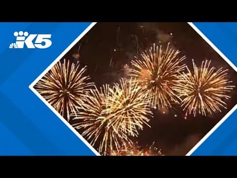 Seafair Fourth of July fireworks over Seattle's Lake Union