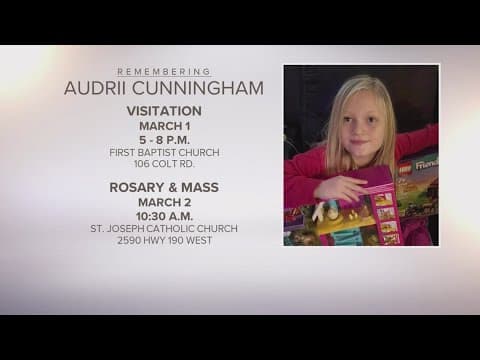 Funeral services announced for Audrii Cunningham