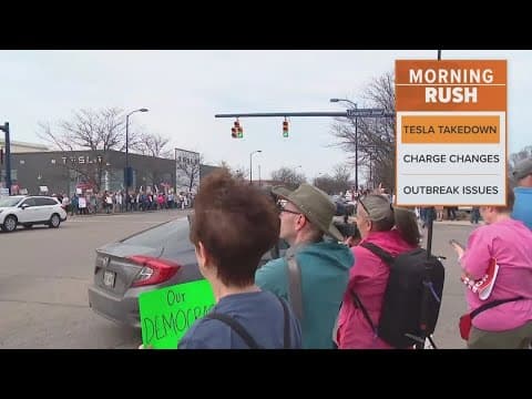 Protestors oppose Elon Musk's role in Trump administration