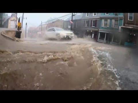 Ellicott City pushes floodwater back