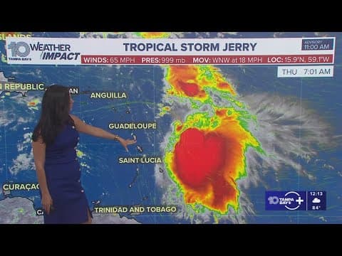 Tracking the Tropics: Jerry expected to strengthen as it recurves past the Leeward Islands