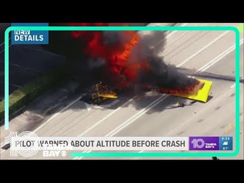Pilot was warned about altitude before crash in South Florida, investigators say