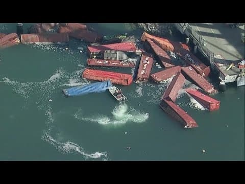 Dozens of shipping containers fall off cargo ship in California
