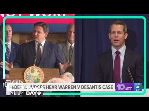 Federal judges hear from Andrew Warren's attorneys, legal team for Gov. DeSantis