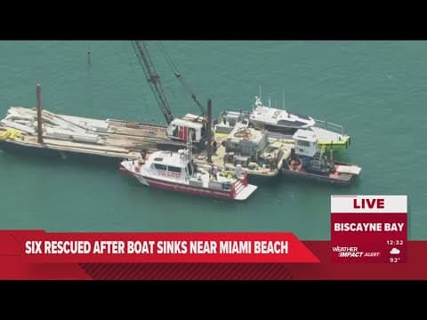 Reports: 6 rescued after sailboat sinks near Miami Beach