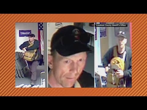 Police searching for man who burglarized Trump campaign office in Loudoun County, Virginia