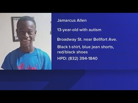 MISSING | 13-year-old with autism last seen in southeast Houston Saturday afternoon