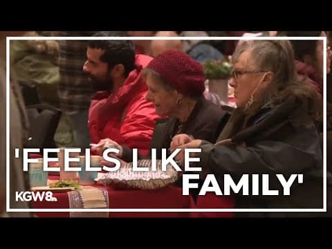 Christmas dinner served to people in need in downtown Portland