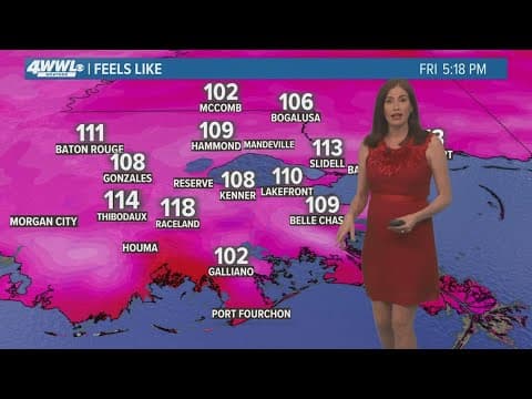New Orleans Weather: Blistering heat this weekend, scattered storms on Saturday