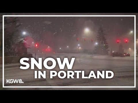Snow hits several spots across Portland metro area Tuesday night