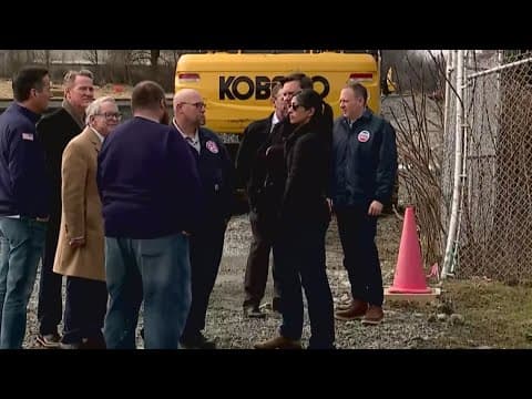 Vice President JD Vance visits site of toxic train derailment