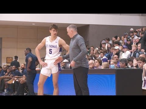 From normal college student to starting center, Bjorklund is making the most of his time at St. Thom