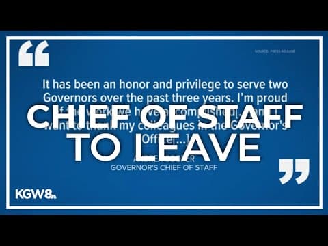 Gov. Kotek's chief of staff announces exit