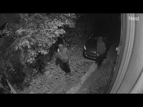 Security video shows armed man and attempted break-ins on Indy's east side