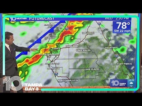 LIVE RADAR: Potentially severe weather moves into Tampa Bay region