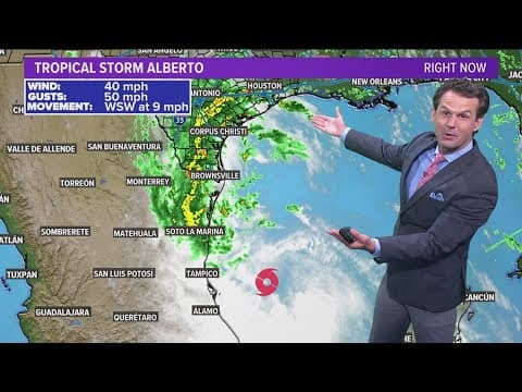 DFW Weather | The latest on Tropical Storm Alberto, 14 day forecast