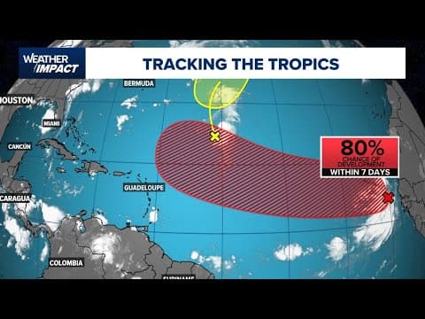 Tropics update: Tracking 2 spots for development | One has 80% chance