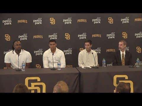 San Diego Padres introductory press conference for Juan Soto and Josh Bell