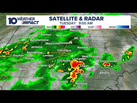 Live radar: Tracking rain as it moves through central Ohio.