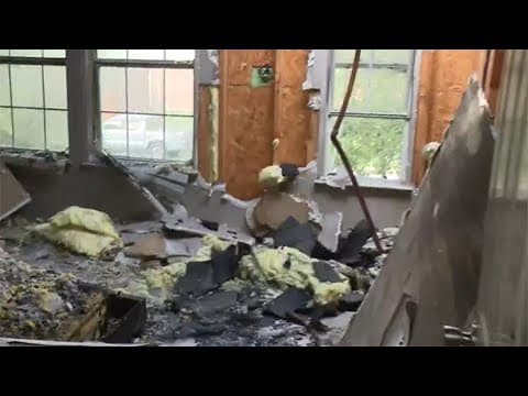 Raw video: Lightning blamed for house fire near Sugar Land