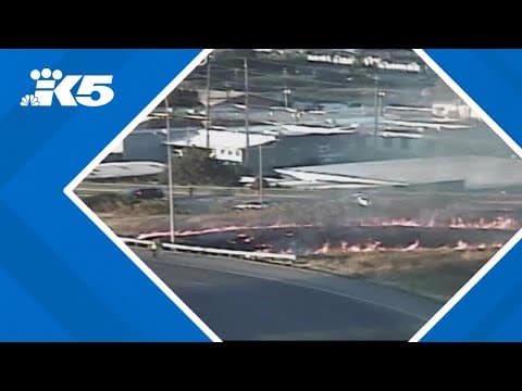 Deadly rollover crash sparks brush fire in Everett