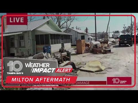 Debris left in Manatee County neighborhood following Hurricane Milton