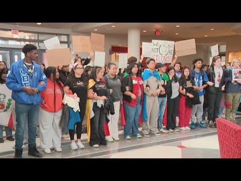 Ohio State University students protest after elimination of DEI offices, changes to scholarships