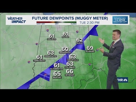 High humidity pushing out of Indiana later Tuesday | Incoming cold front
