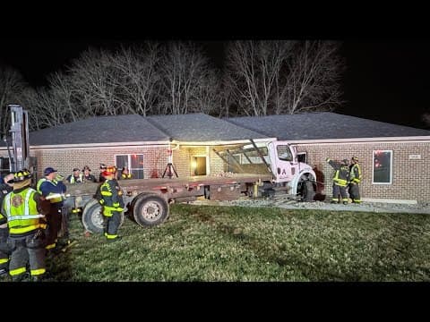 Delivery truck collides with pickup, slams into house in Bargersville