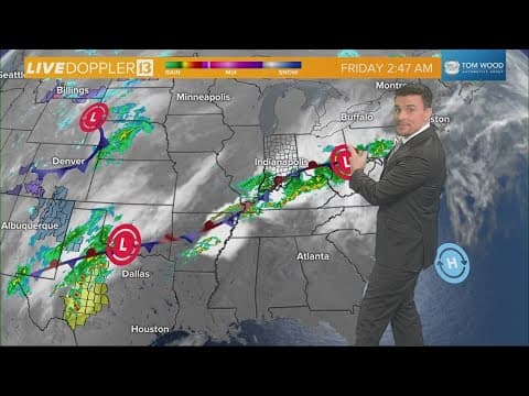 Stationary front becoming a highway for rain and storms Friday | Severe storms tonight