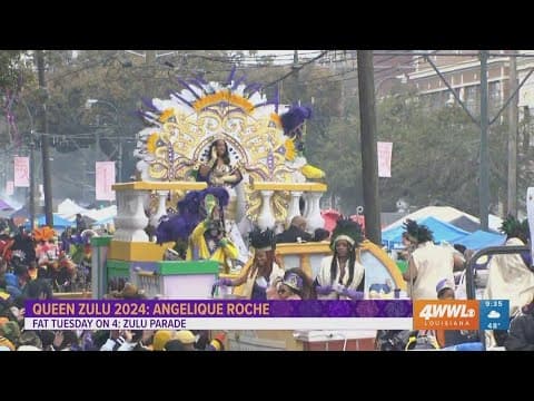 Queen Zulu 2024 arrives on St. Charles