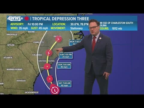 Tropical Weather Impact: Tropical Depression 3 has formed off the coast of Georgia