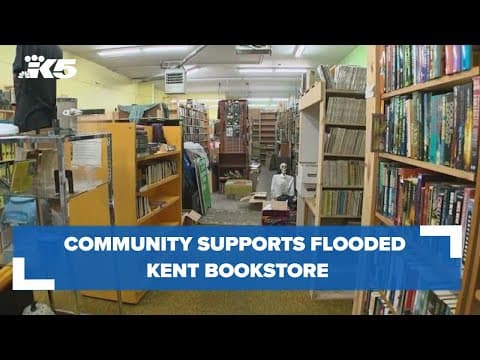 Community rallies around flooded Kent bookstore