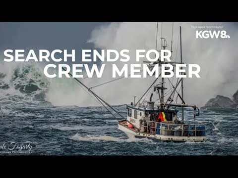 Coast Guard ends search for final crew member after fishing boat sinks near Newport