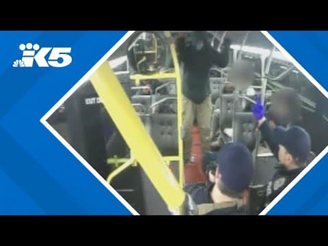RAW: Bodycam video arrest of Seattle bus stabbing suspect